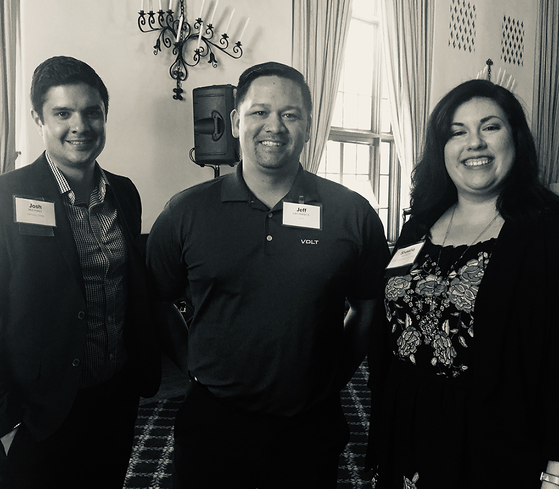 Executive-Forum-Attendees3 Josh Michael from GNT Solutions, Jeff LaChance of Volt, and Shawna Weaver of Bender Insurance Solutions