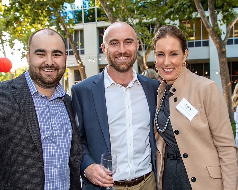 Client-Appreciation-Event-Photo Max Kelly of Avison Young with River City Bank’s Riley Gardner, and Stacy Paragary of Paragary’s Restaurant Group