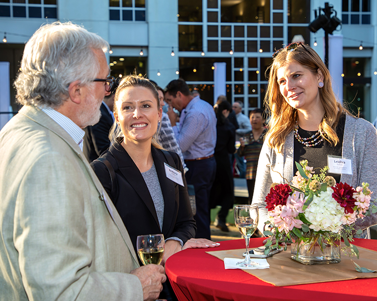 Client-Appreciation-Event Yolo County Supervisor Don Saylor with GSAC’s Brittany Jones and Leidhra Guild