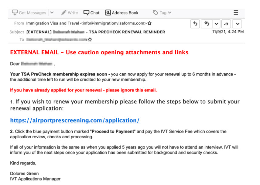 TSA-PreCheck-Scam-Email TSA-PreCheck-Scam-Email
