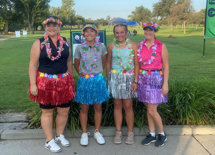 First-Tee-Funvitational-2021 Jeanette Moynier with group at First Tee Funvitational 2021