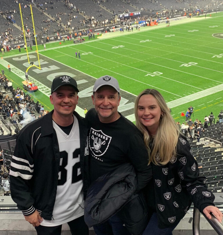 BK-Raiders2-768x810 Barry with his father, Bill, and sister, Cat.