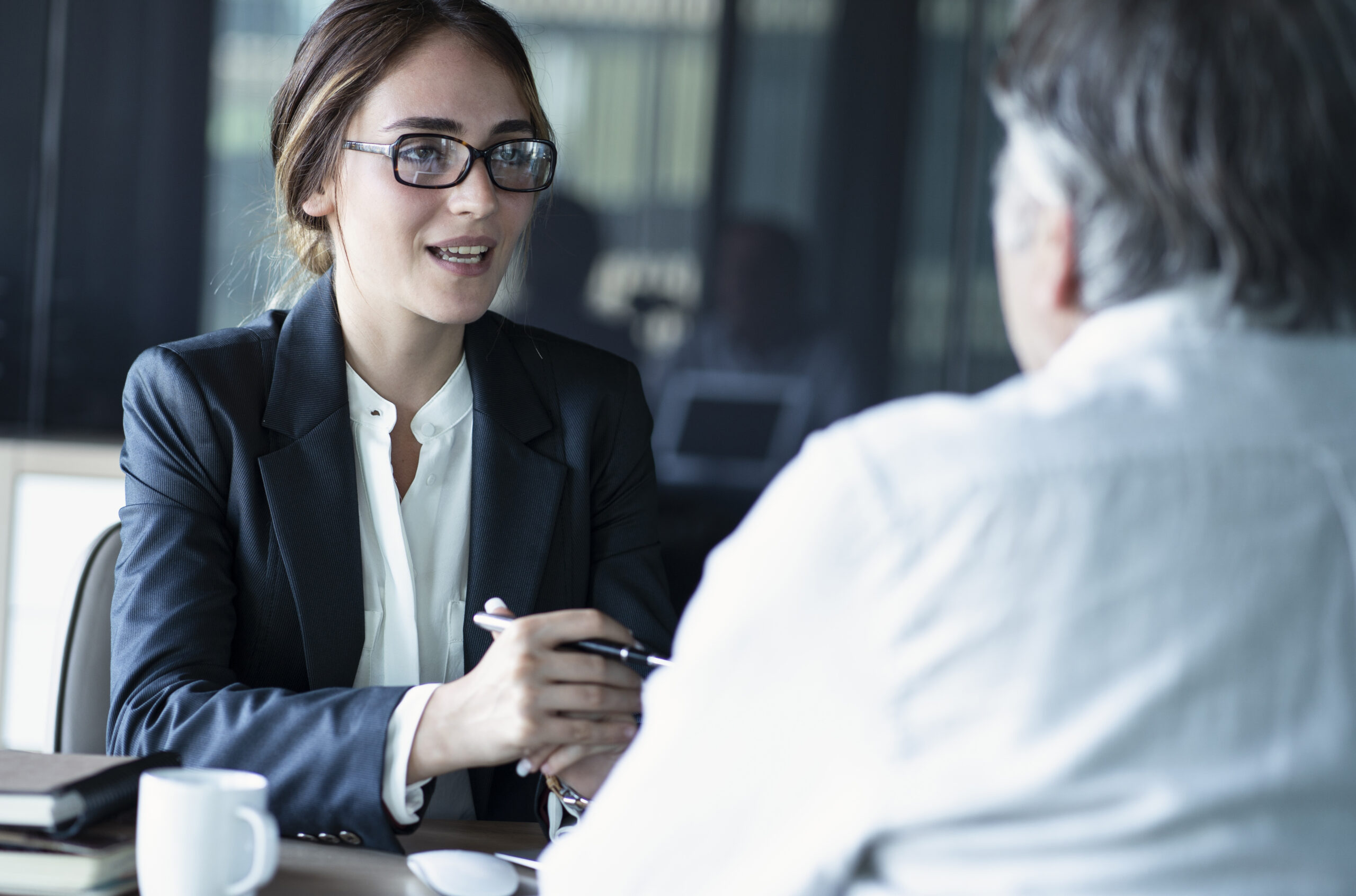 Business people discussion advisor concept " "